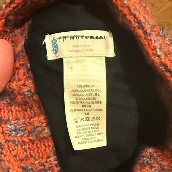 FP Movement by Free People Kids Knit Beanie - Orange and Blue - Picture 4 of 5